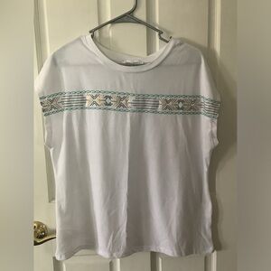 Embellished White Shirt